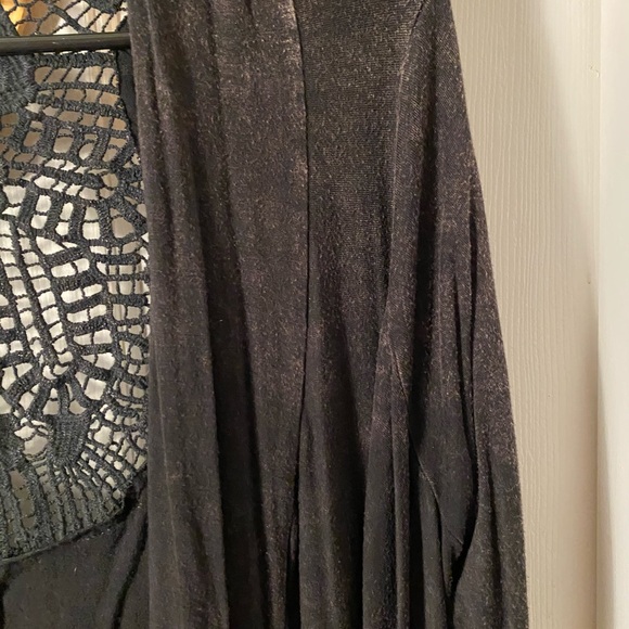 Distressed jersey cardigan in burnout black M - Picture 7 of 7